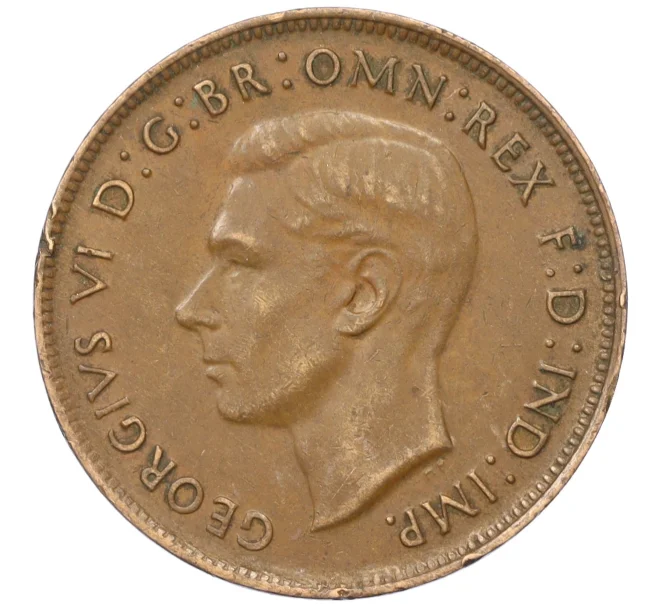 Монета 1 пенни 1948 года Австралия (Артикул M2-74739)