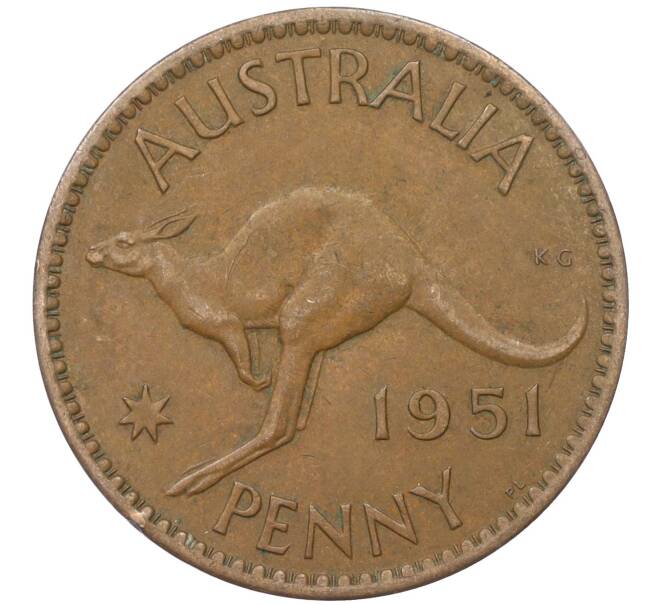 Монета 1 пенни 1951 года Австралия (Артикул M2-74747)