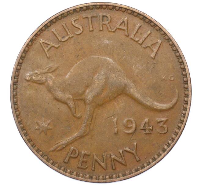 Монета 1 пенни 1943 года Австралия (Артикул M2-74752)