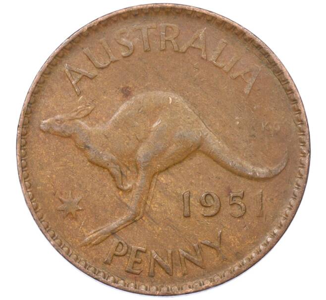 Монета 1 пенни 1951 года Австралия (Артикул M2-74755)