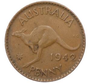 1 пенни 1942 года Австралия