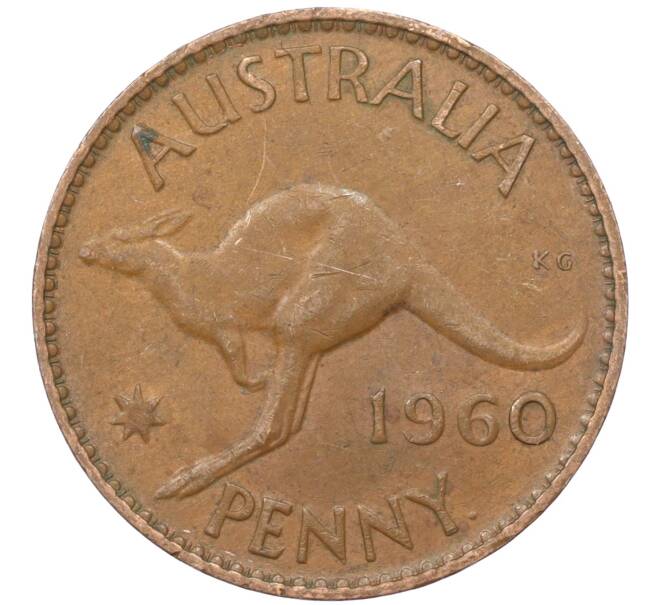 Монета 1 пенни 1960 года Австралия (Артикул M2-74781)