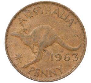 1 пенни 1963 года Австралия
