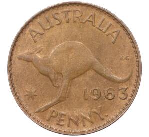 1 пенни 1963 года Австралия