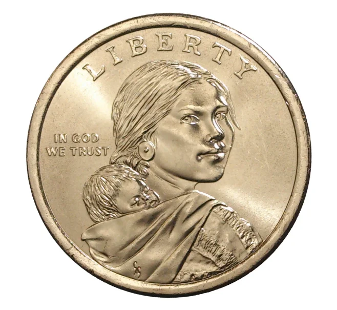 Монета 1 доллар 2018 года Р США «Коренные американцы (Сакагавея) — Джим Торп» (Артикул M2-7130)