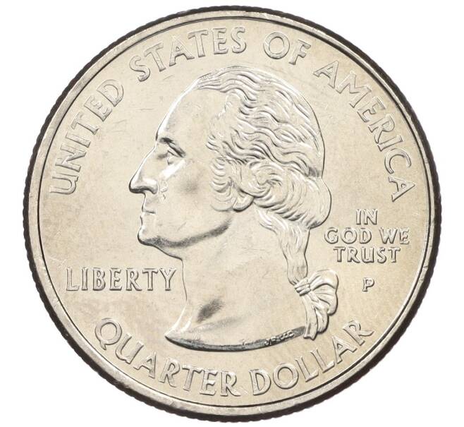 Монета 1/4 доллара (25 центов) 2001 года P США «Штаты и территории — Штат Вермонт» (Артикул K12-18954)