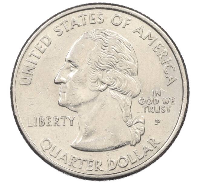 Монета 1/4 доллара (25 центов) 2002 года P США «Штаты и территории — Штат Теннесис» (Артикул K12-18957)