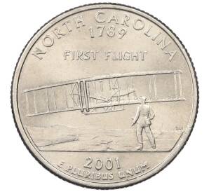 1/4 доллара (25 центов) 2001 года D США «Штаты и территории — Штат Северная Каролина»