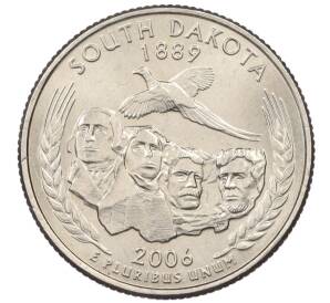 1/4 доллара (25 центов) 2006 года P США «Штаты и территории — Штат Южная Дакота»
