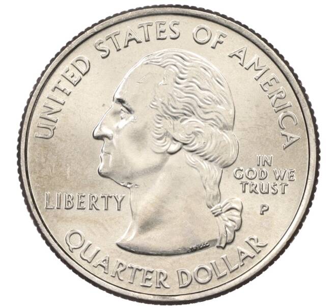 Монета 1/4 доллара (25 центов) 2004 года P США «Штаты и территории — Штат Мичиган» (Артикул K12-18962)