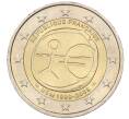 Монета 2 евро 2009 года Франция «10 лет монетарной политики ЕС и введения евро» (Артикул K12-18971)