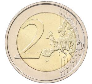 2 евро 2009 года Бельгия «10 лет монетарной политики ЕС и введения евро»