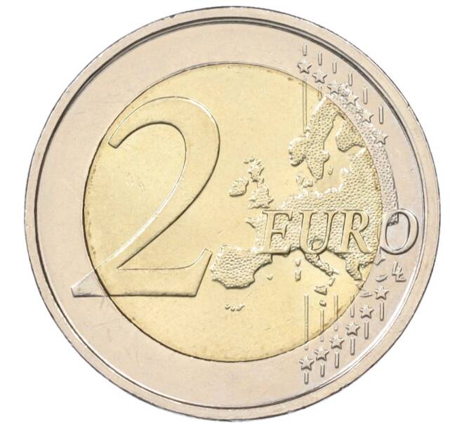 Монета 2 евро 2009 года Бельгия «10 лет монетарной политики ЕС и введения евро» (Артикул K12-18972)