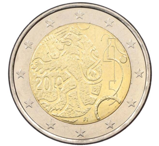 Монета 2 евро 2010 года Финляндия «150 лет финской валюте» (Артикул K12-18982)