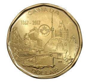 1 доллар 2017 года Канада «150 лет Конфедерации» — Фото №1