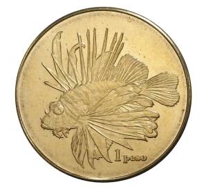 1 песо 2017 года Остров Пасхи «Рыба-лев» — Фото №1