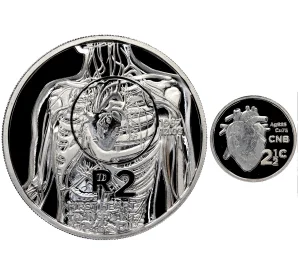 Набор из 2 монет 2017 года ЮАР «50 лет первой пересадке сердца»