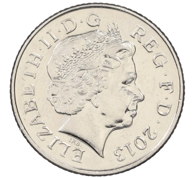 Монета 10 пенсов 2013 года Великобритания (Артикул K12-19128)