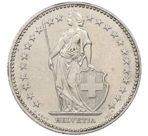 2 франка 1992 года Швейцария