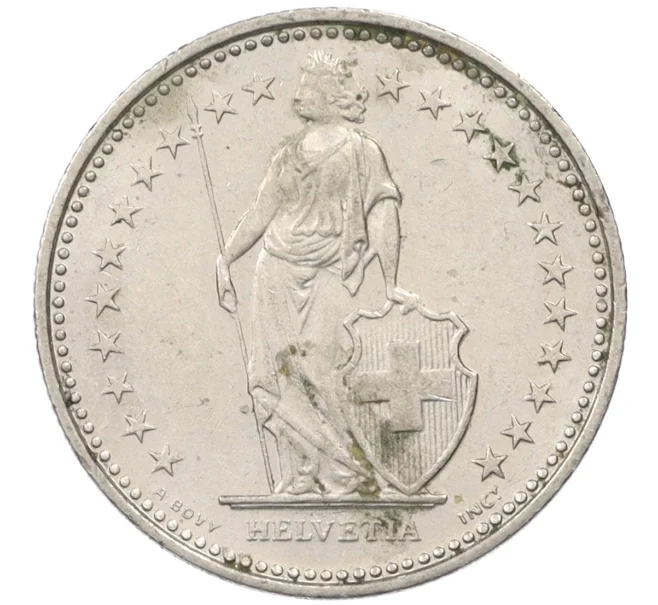 Монета 1/2 франка 1989 года Швейцария (Артикул K12-19137)