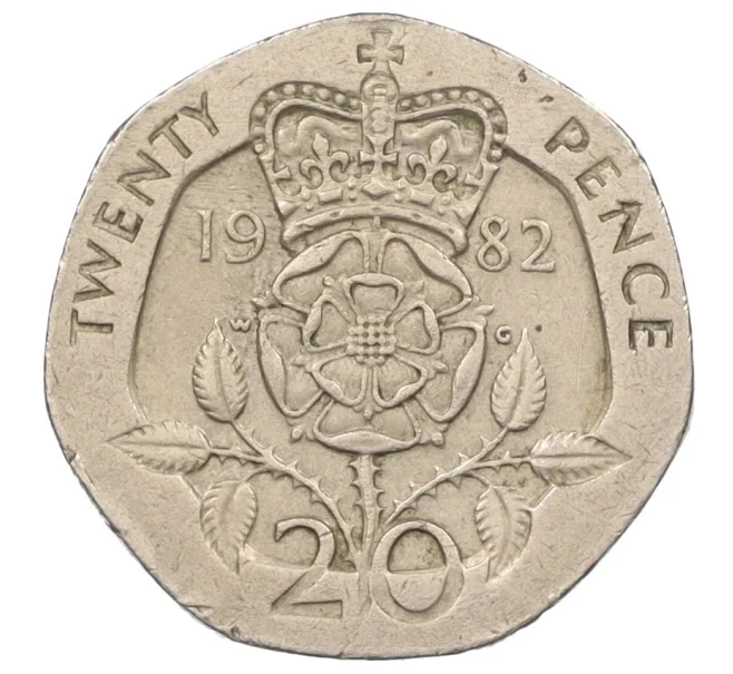 Монета 20 пенсов 1982 года Великобритания (Артикул K12-19154)