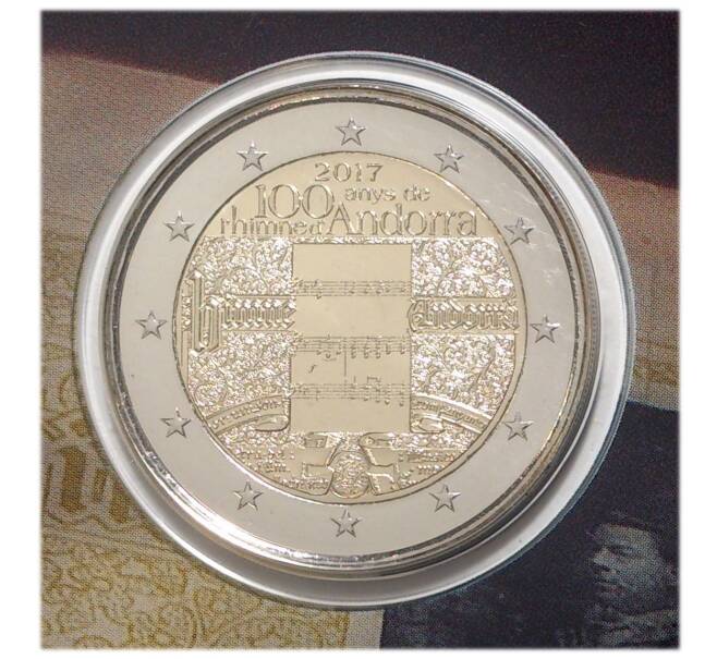 Монета 2 евро 2017 года Андорра «100 лет Гимну Андорры» (в буклете) (Артикул M2-7156)