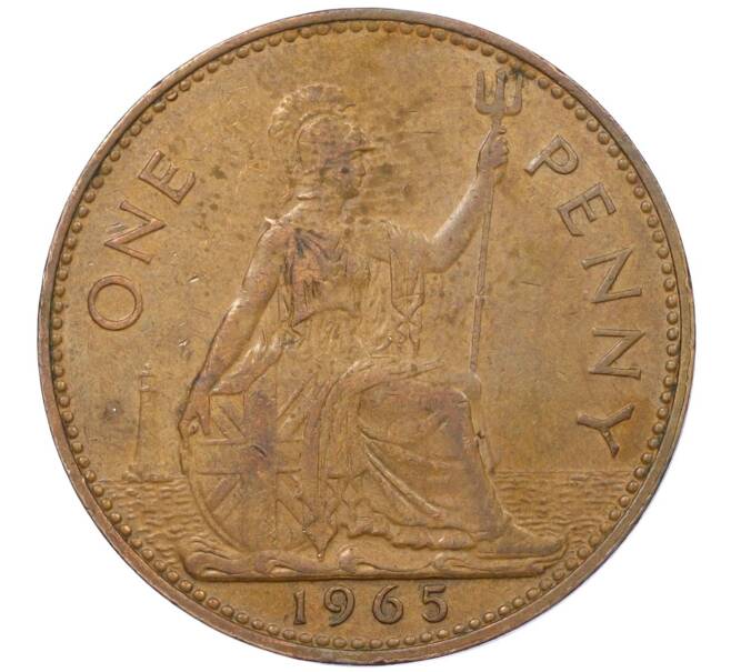 Монета 1 пенни 1965 года Великобритания (Артикул K12-19267)