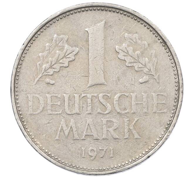 Монета 1 марка 1971 года G Западная Германия (ФРГ) (Артикул K12-19290)
