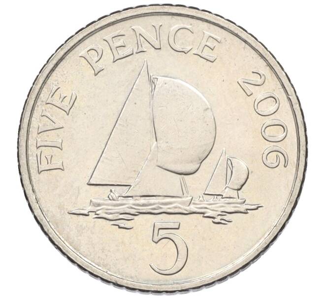 Монета 5 пенсов 2006 года Гернси (Артикул K12-19457)