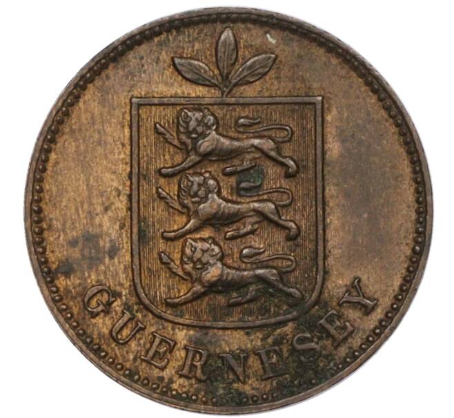 Монета 1 дубль 1889 года Гернси (Артикул K12-19459)