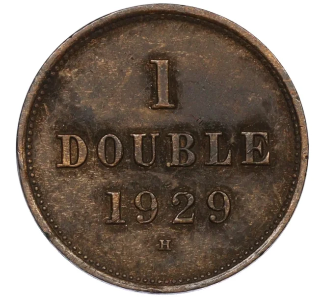 Монета 1 дубль 1929 года Гернси (Артикул K12-19460)