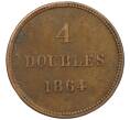 Монета 4 дубля 1864 года Гернси (Артикул K12-19461)