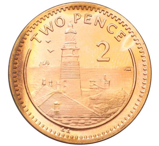 Монета 2 пенса 2000 года Гибралтар (Артикул K12-19504)