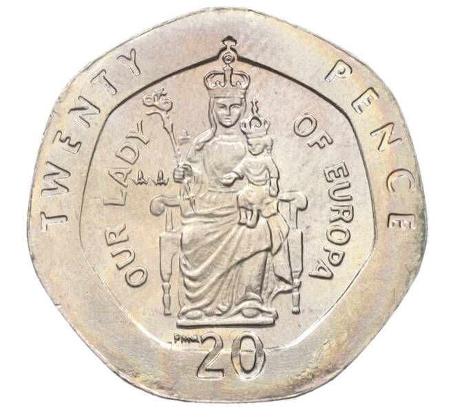 Монета 20 пенсов 2000 года Гибралтар (Артикул K12-19509)