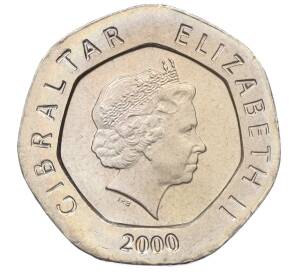 20 пенсов 2000 года Гибралтар