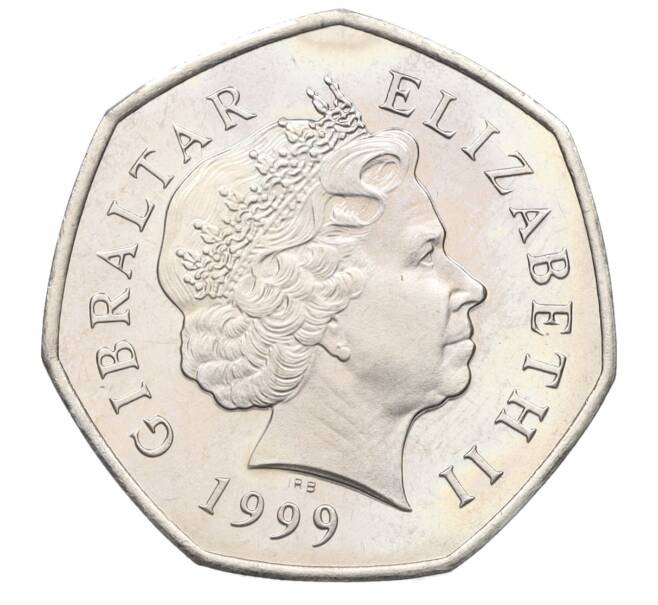 Монета 50 пенсов 1999 года Гибралтар (Артикул K12-19510)
