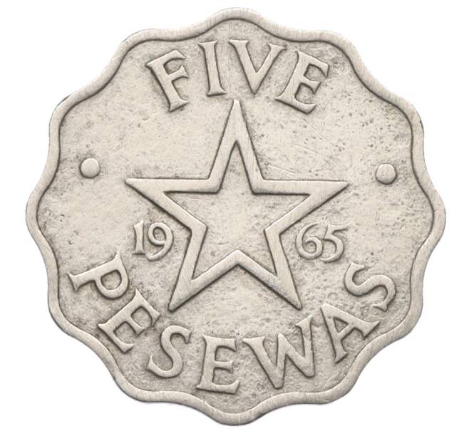 Монета 5 песев 1965 года Гана (Артикул K12-19517)