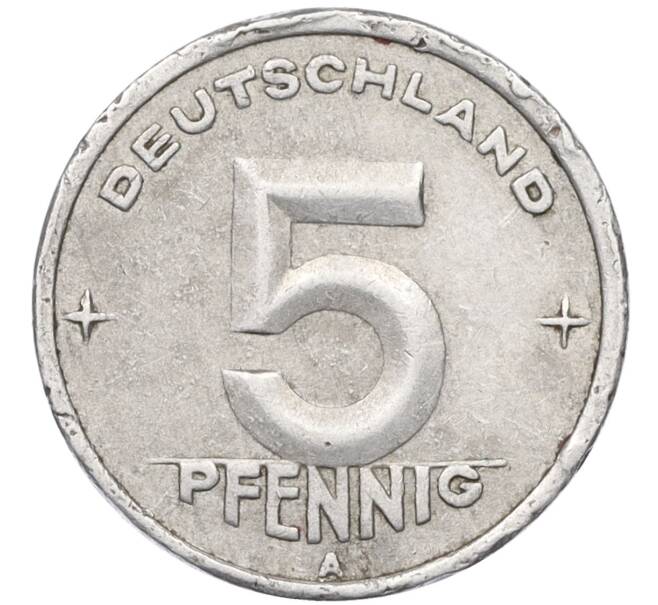 Монета 5 пфеннигов 1949 года A Восточная Германия (ГДР) (Артикул K12-19520)