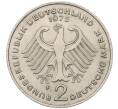 Монета 2 марки 1975 года F Западная Германия (ФРГ) «Конрад Аденауэр» (Артикул K12-19531)
