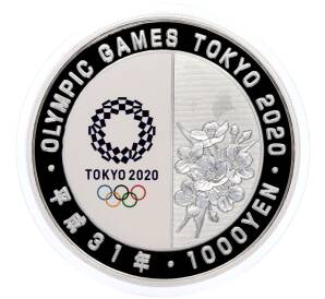 1000 йен 2019 года Япония «XXXII летние Олимпийские игры 2020 года в Токио — Бадминтон»