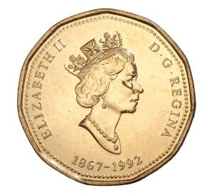 1 доллар 1992 года Канада «125 лет Конфедерации — Парламент»
