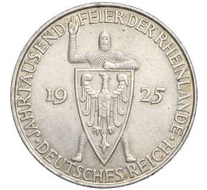 5 рейхсмарок 1925 года D Германия «Тысячелетие Рейнланда»