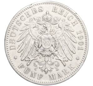5 марок 1901 года Е Германия (Саксония)