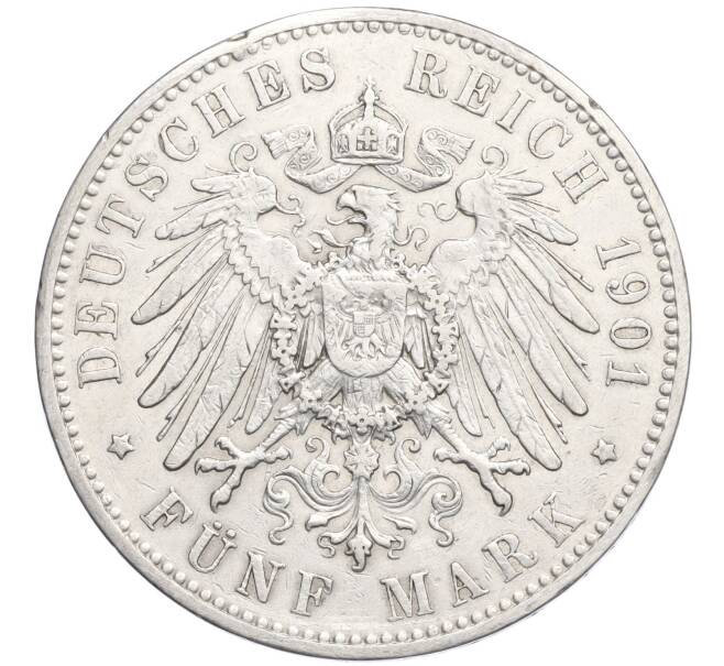 Монета 5 марок 1901 года Е Германия (Саксония) (Артикул M2-74991)