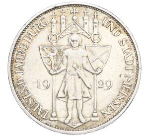 3 рейхсмарки 1929 года Е Германия «1000 лет городу Мейсен» — Фото №1