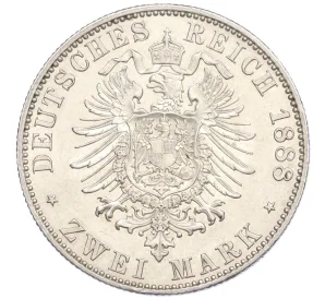 2 марки 1888 года А Германия (Пруссия — Фридрих III)