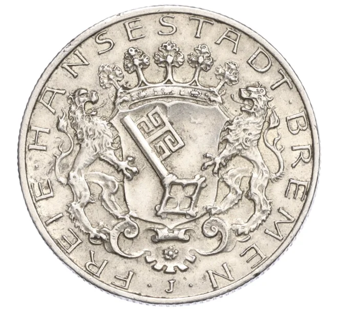 Монета 2 марки 1904 года J Германия (Бремен) (Артикул M2-75012)
