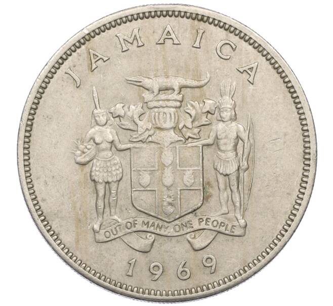 Монета 25 центов 1969 года Ямайка (Артикул K12-19766)