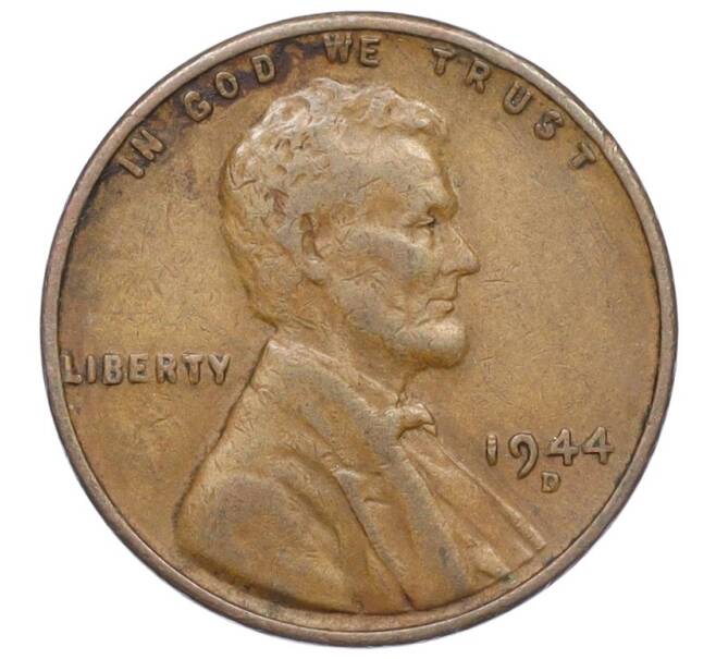 Монета 1 цент 1944 года D США (Артикул K27-85880)