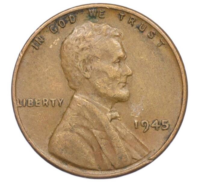 Монета 1 цент 1945 года США (Артикул K27-85899)
